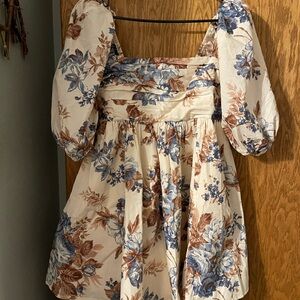 Abercrombie & Fitch Floral Dress with Puff Sleeves